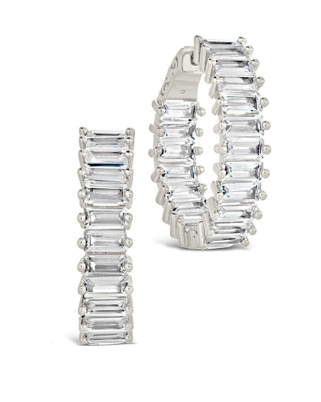 Paige CZ Hoops Earring Sterling Forever Silver