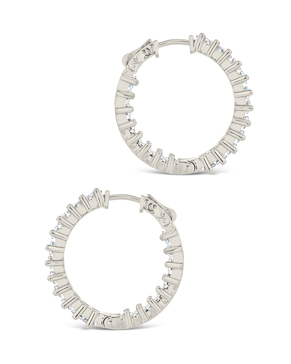 Paige CZ Hoops Earring Sterling Forever