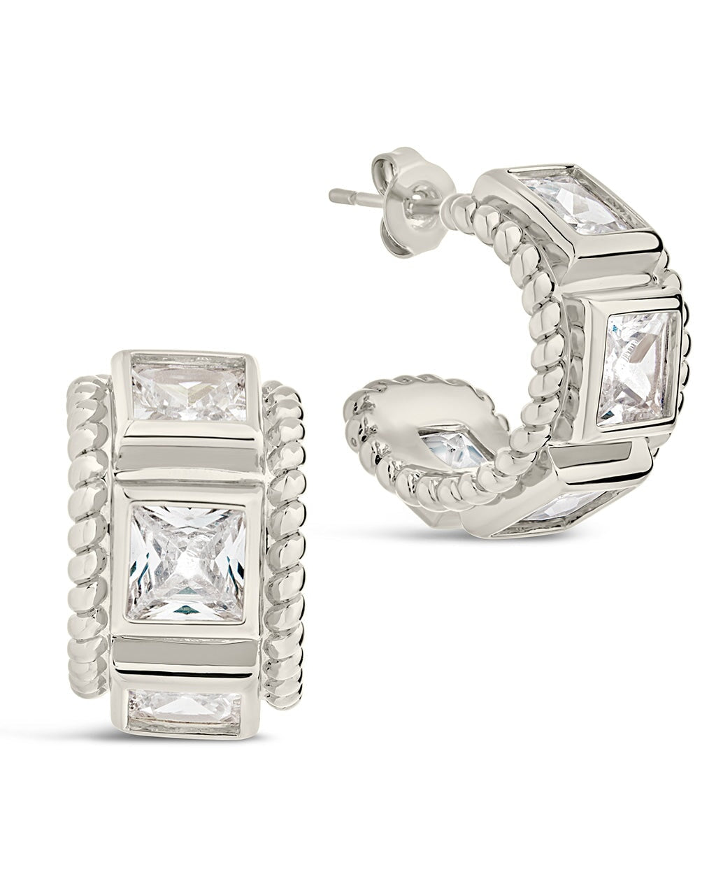 Cassia Huggie Hoops Earring Sterling Forever Silver