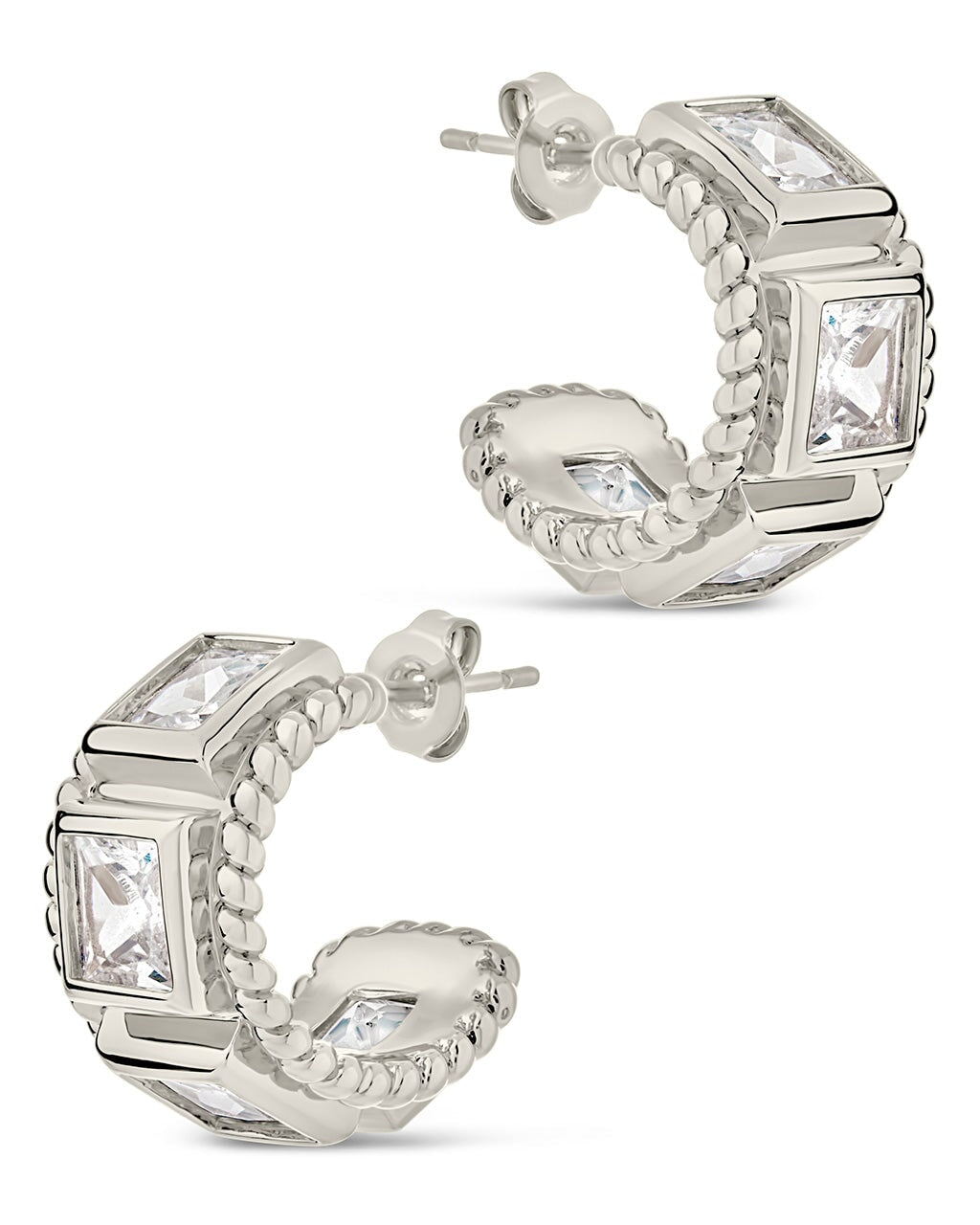 Cassia Huggie Hoops Earring Sterling Forever