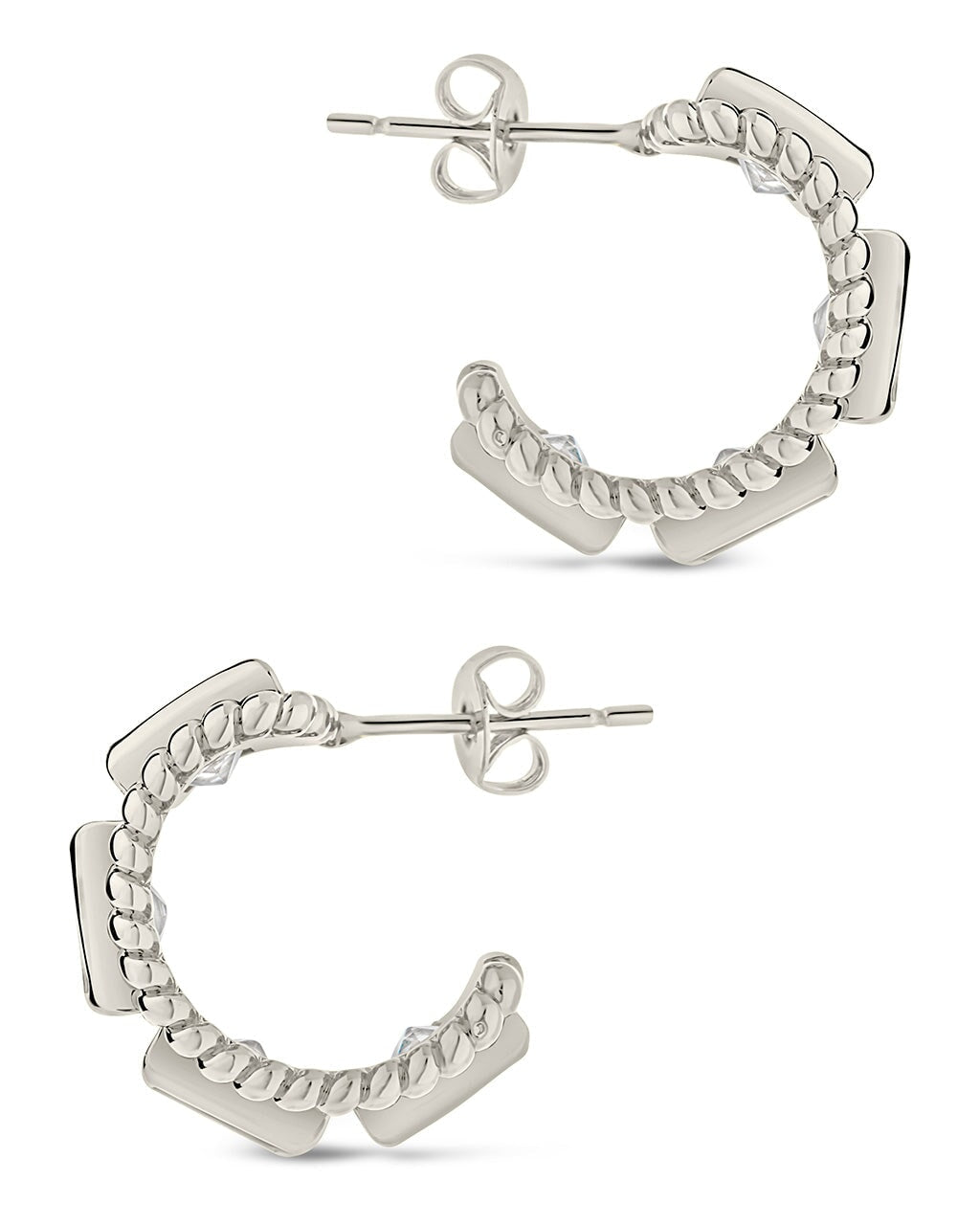 Cassia Huggie Hoops Earring Sterling Forever