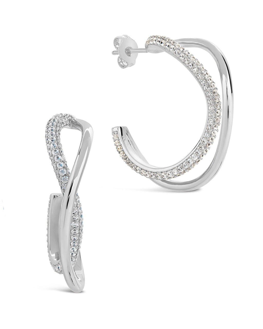Erica Hoops Earring Sterling Forever Silver