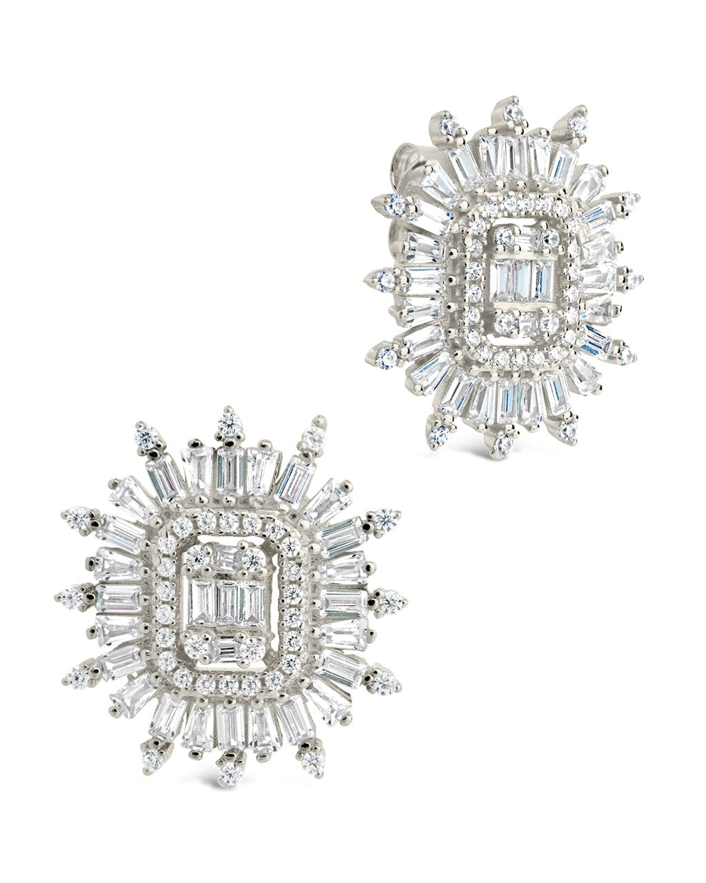 Mari CZ Studs Earring Sterling Forever Silver 