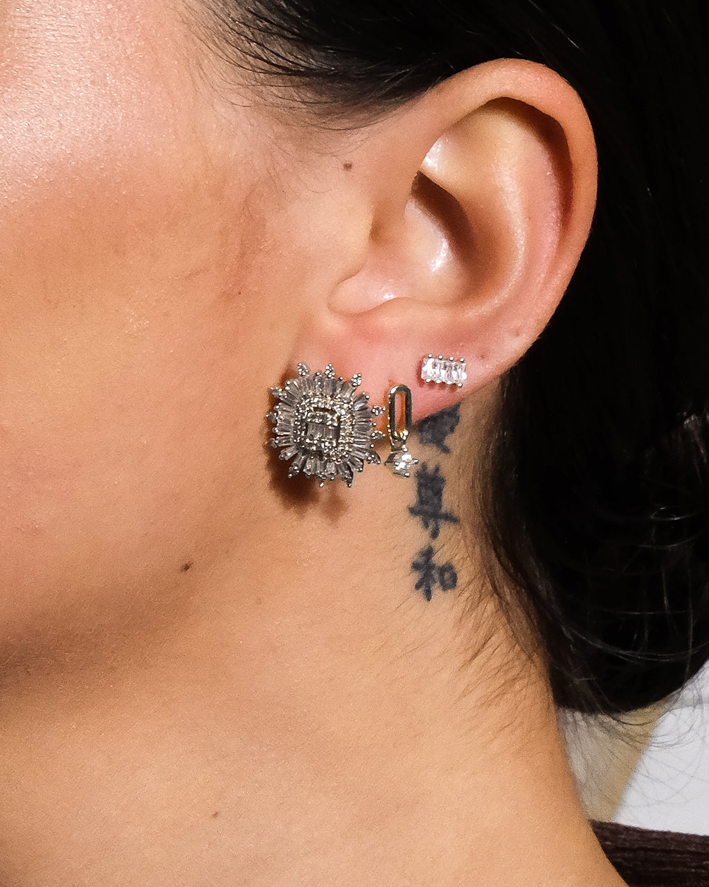 Mari CZ Statement Stud Earrings