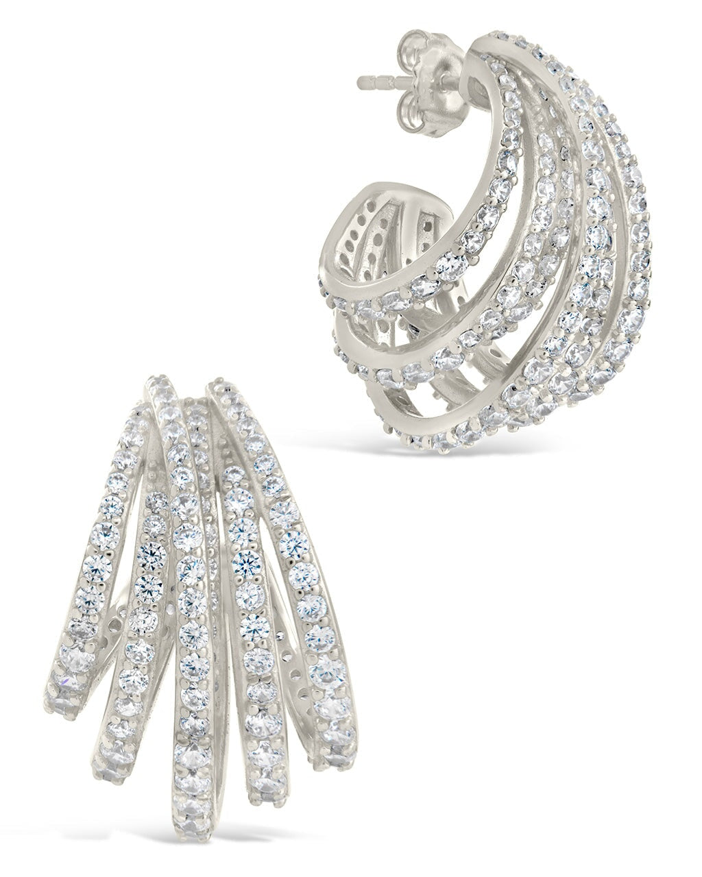 Jenny Statement Hoops Earring Sterling Forever Silver