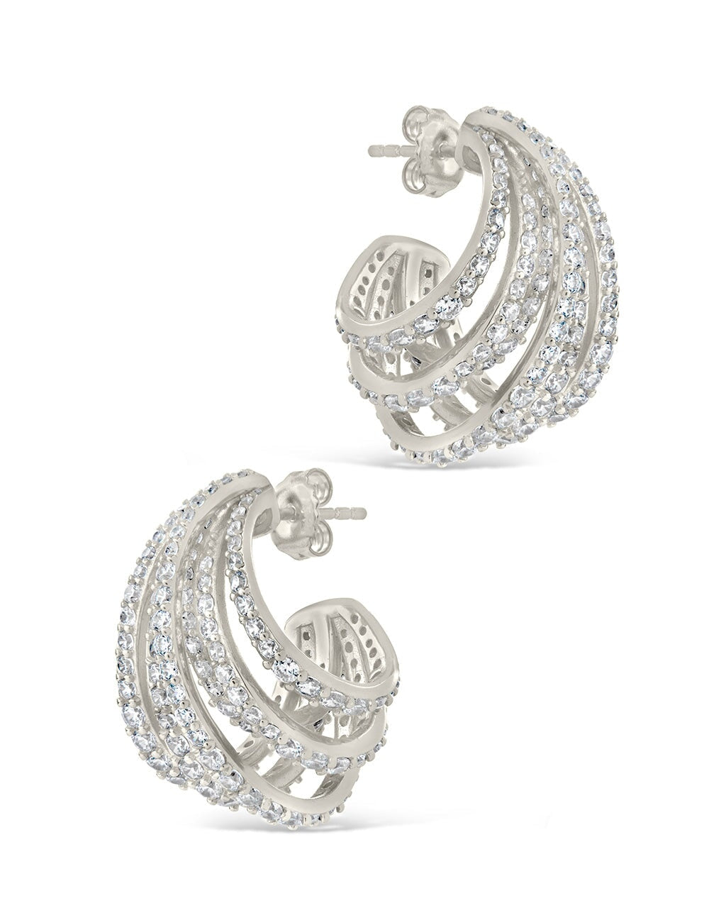 Jenny Statement Hoops Earring Sterling Forever
