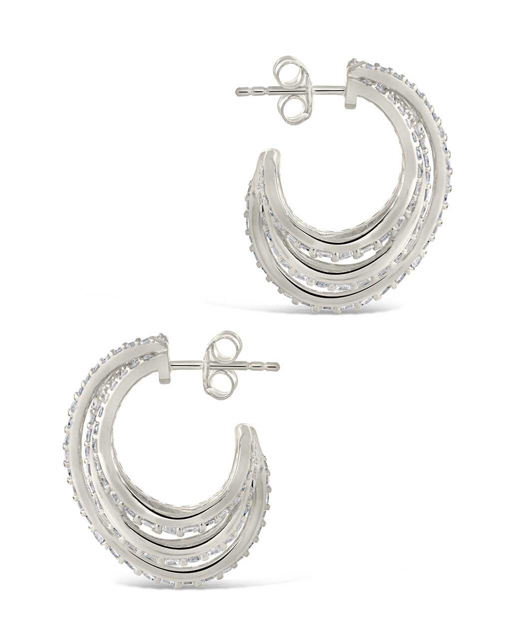 Jenny Statement Hoops Earring Sterling Forever