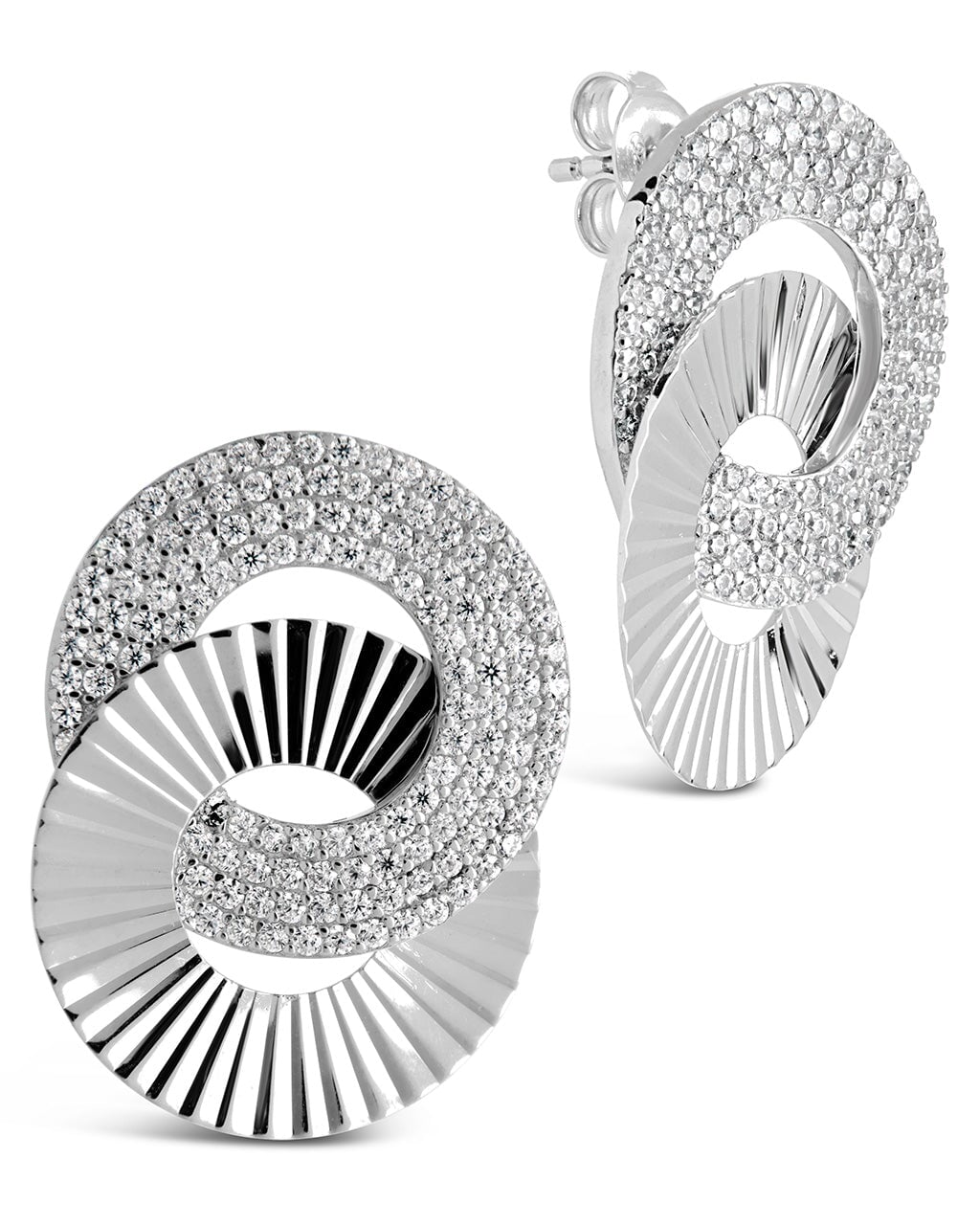 Adelina Linking Drop Studs Earring Sterling Forever Silver