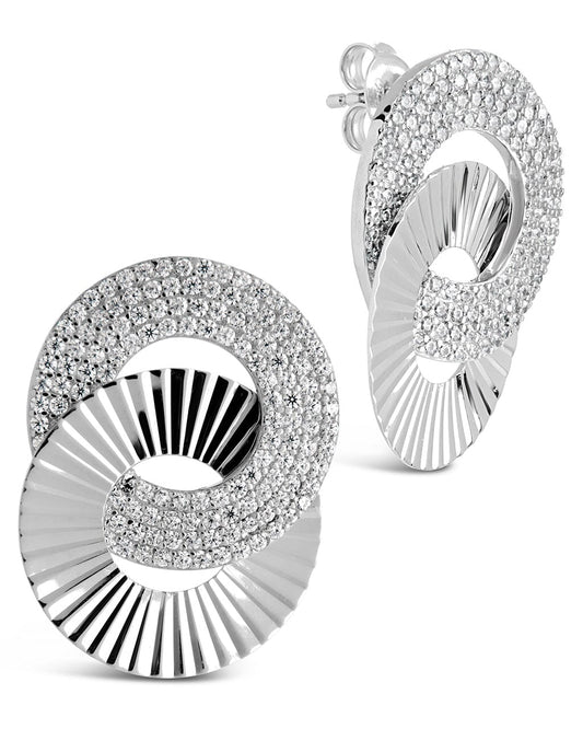 Adelina Linking Drop Studs Earring Sterling Forever Silver