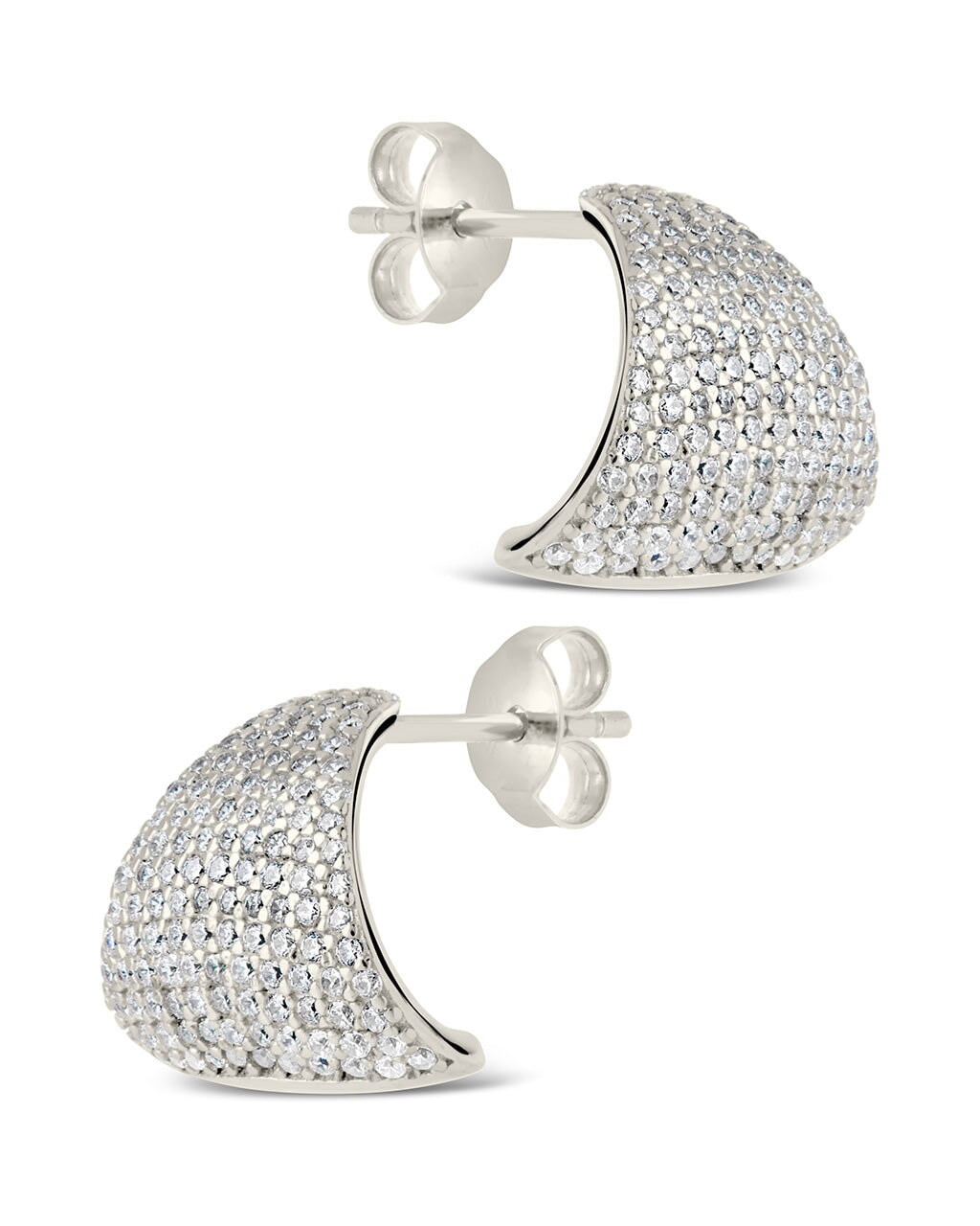 Aspen CZ Fan Studs Earring Sterling Forever