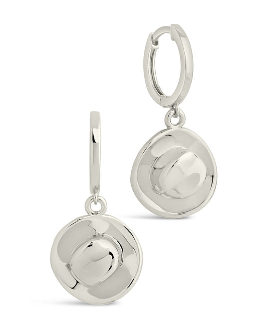 Laney CZ Cowboy Hat Micro Hoop Earrings Earring Sterling Forever Silver