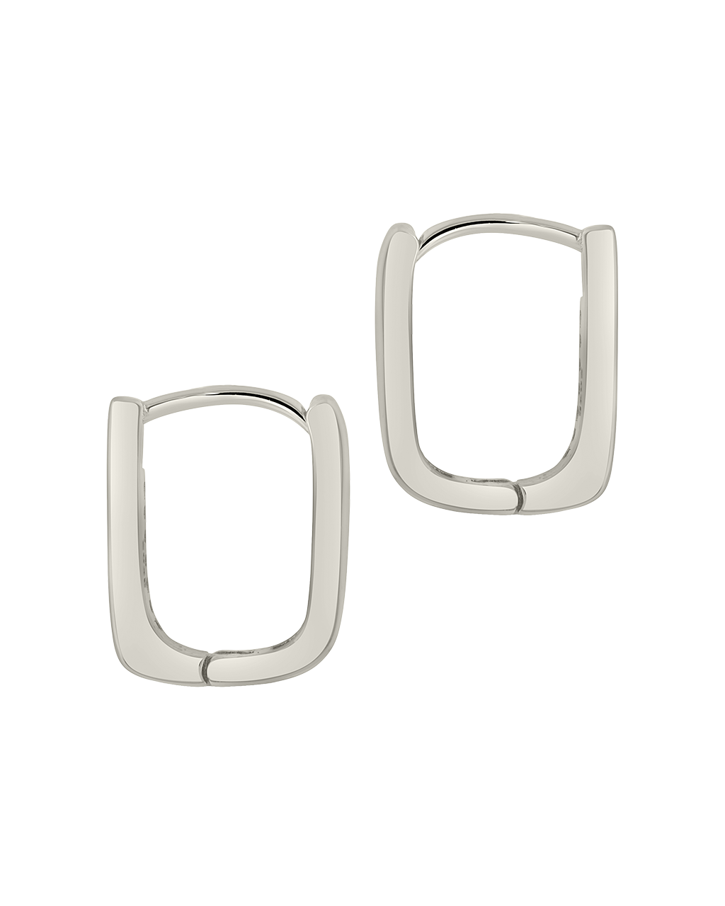 Nadine CZ Rectangle Hoop Earrings