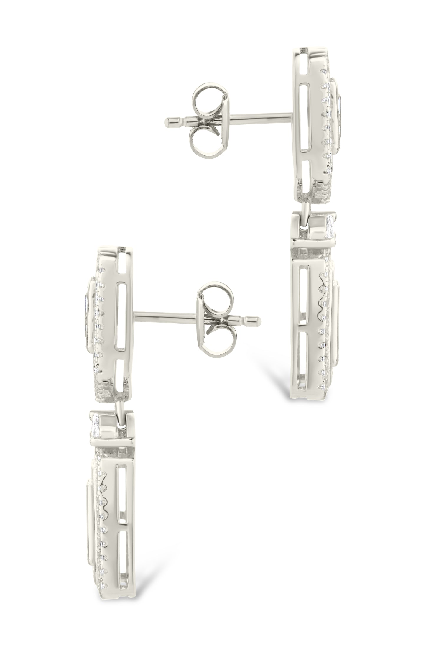 Trina CZ Square Drop Earrings
