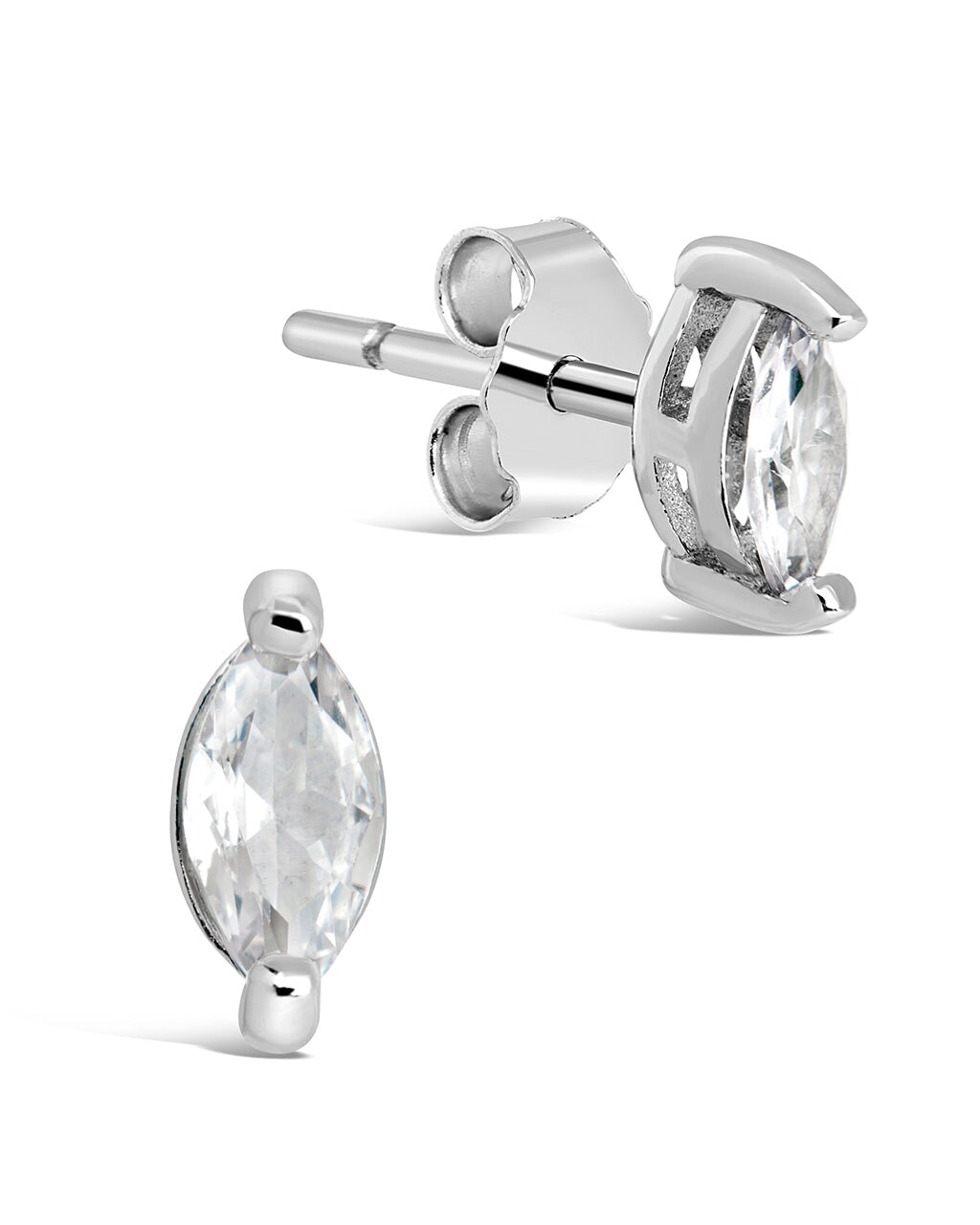 Sterling Silver Marquise CZ Studs Earring Sterling Forever Silver