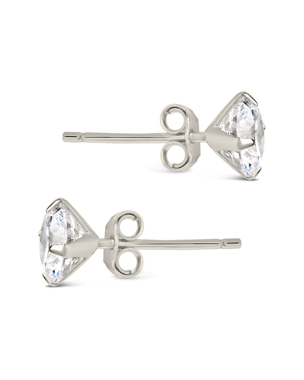 Men's Sterling Silver Statement CZ Stud Earrings Earring Sterling Forever