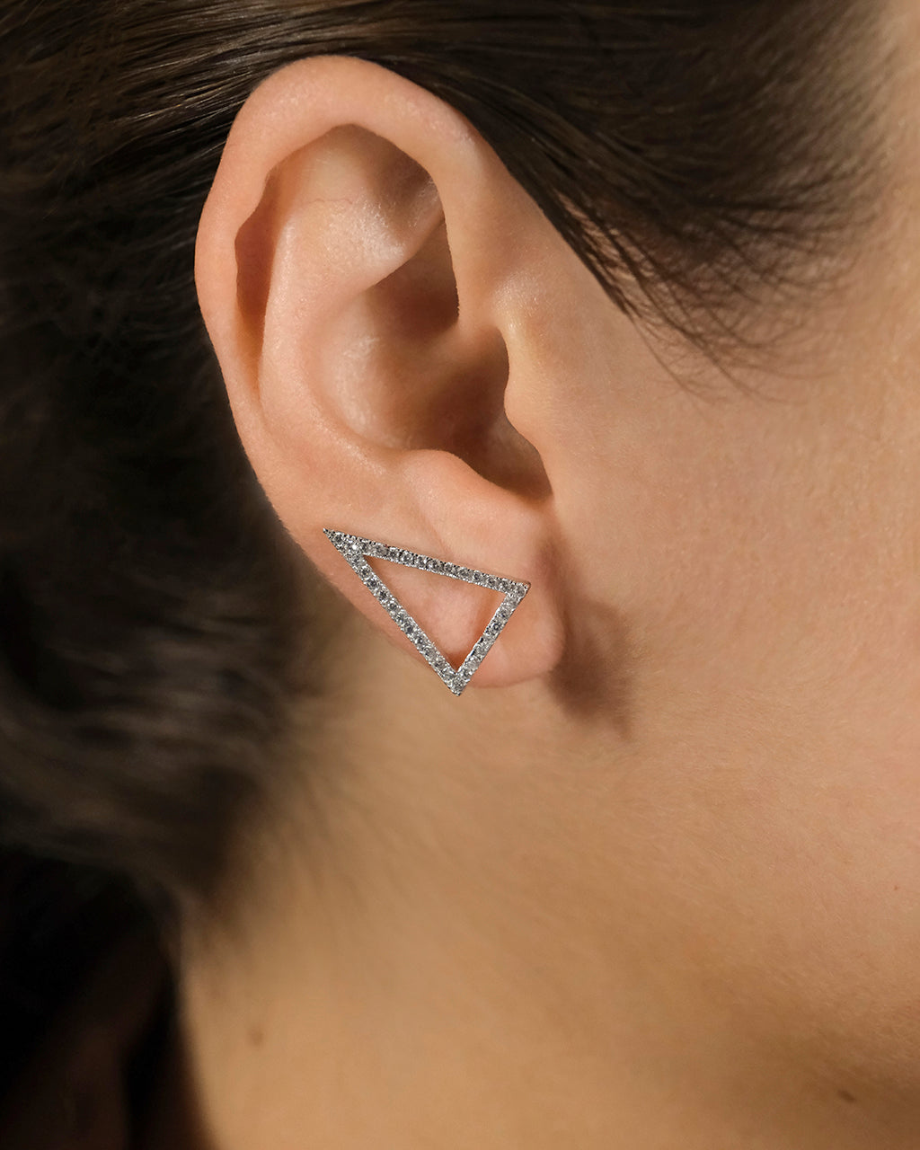 Sterling Silver Janine CZ Geometric Crawler Earrings