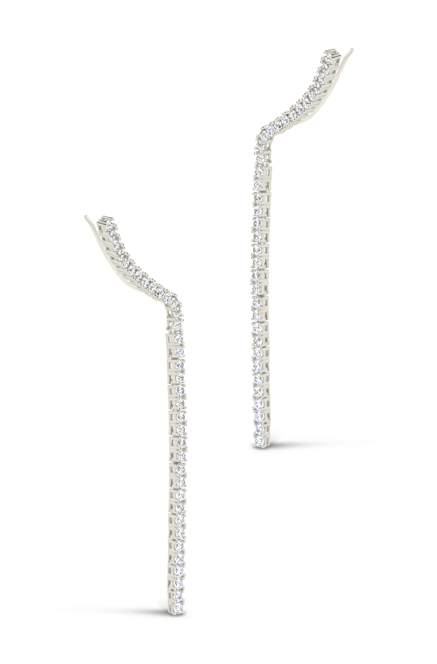 Arwen CZ Crawler Dangle Stud Earrings