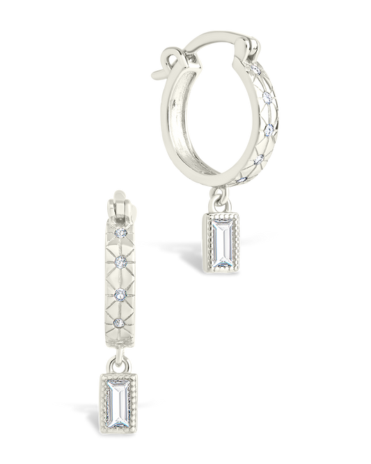 Sterling Silver Oaklyn Micro Hoops