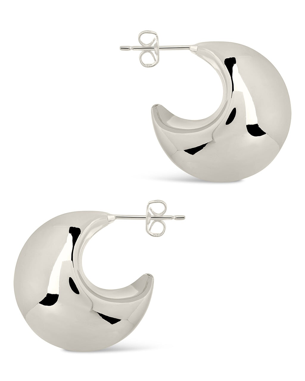 Ember Chunky Stud Hoops Earring Sterling Forever