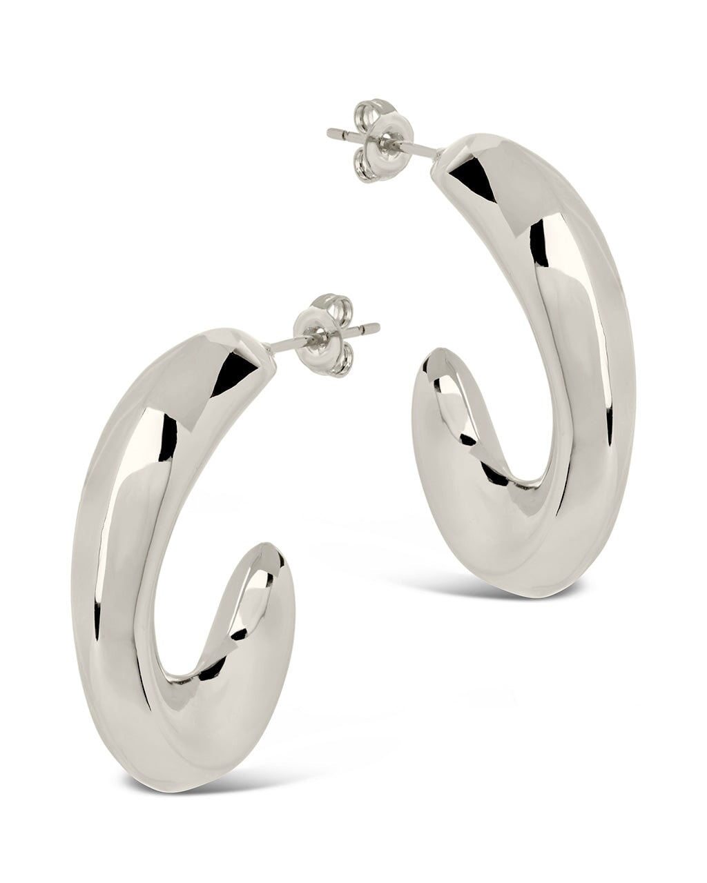 Lourdes Tube Hoops Earring Sterling Forever