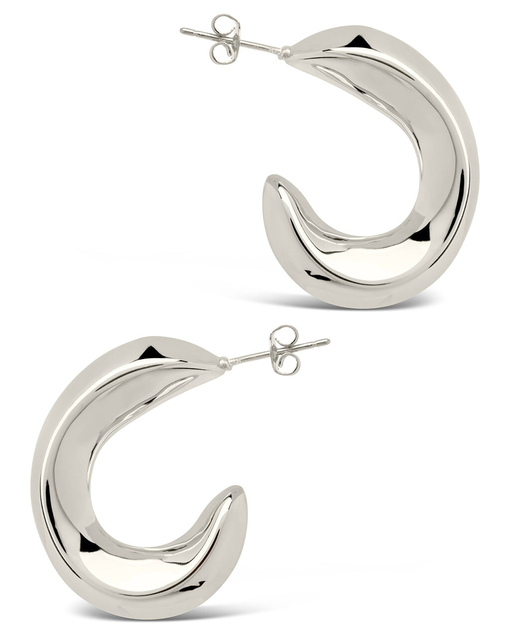 Lourdes Tube Hoops Earring Sterling Forever