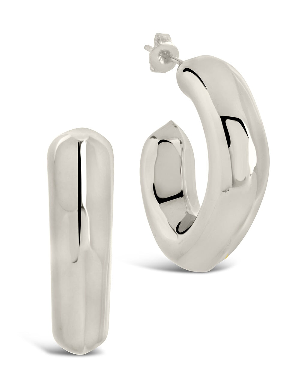 Miley Tube Hoops Earring Sterling Forever Silver