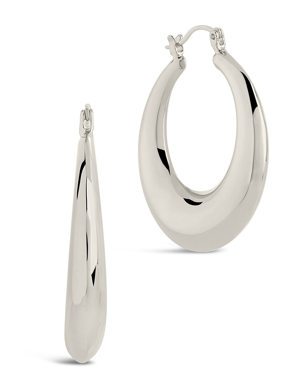 Quinn Tube Hoops Earring Sterling Forever Silver