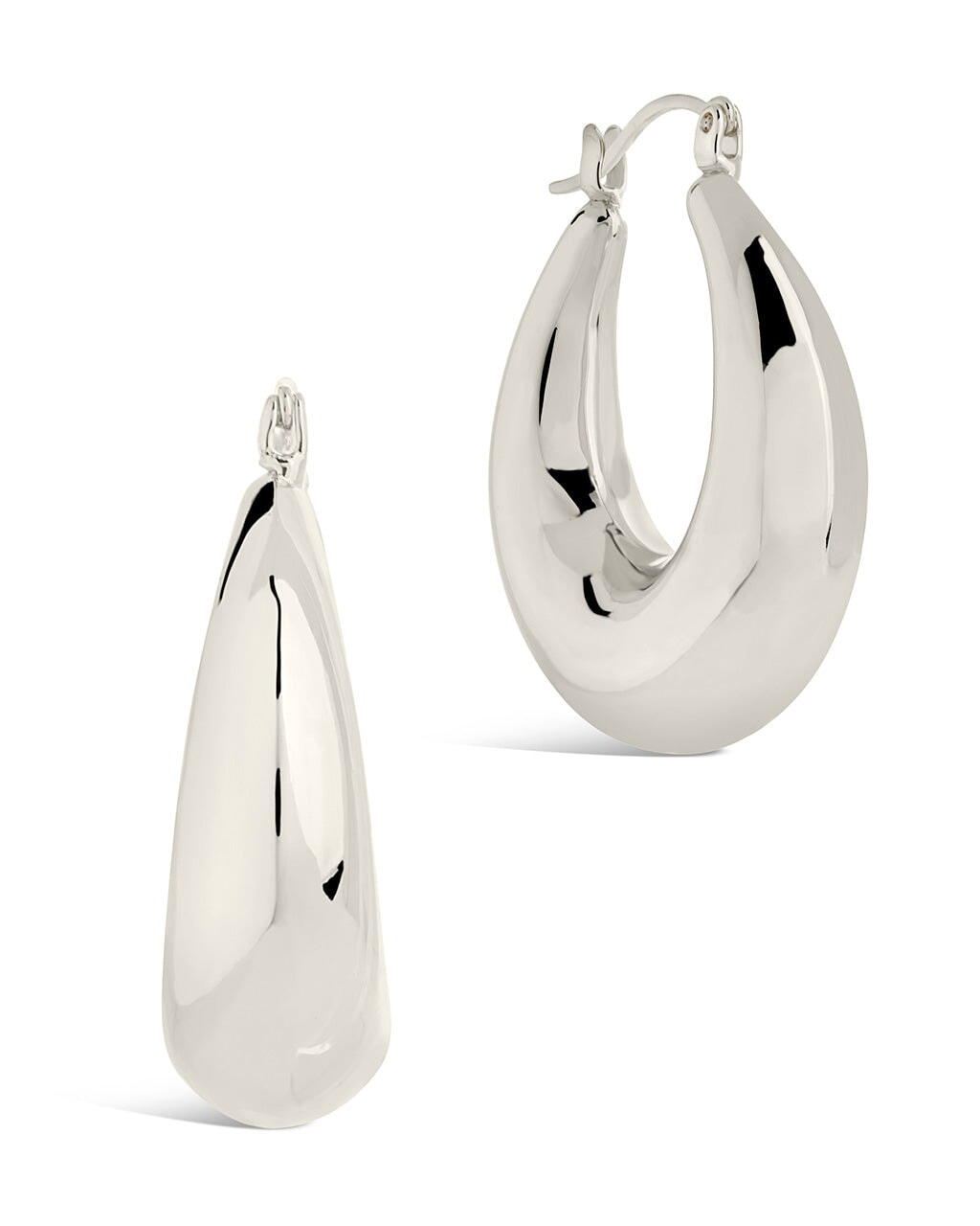 Rae Tube Hoops Earring Sterling Forever Silver