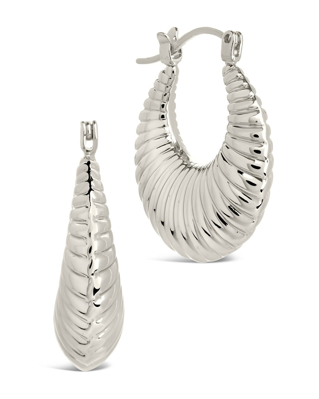 Stevie Tube Hoops Earring Sterling Forever Silver