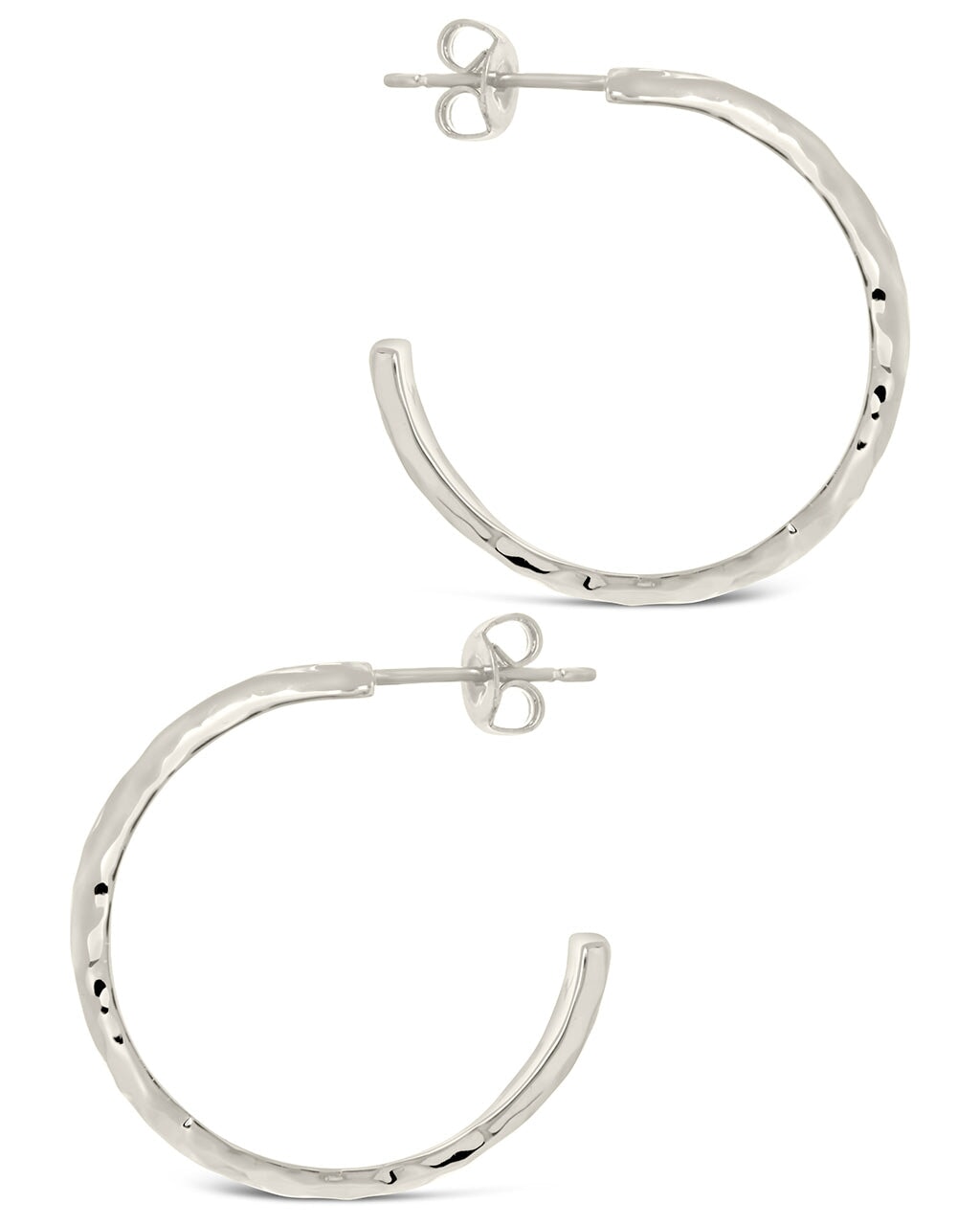 Zoe Hammered Hoops Earring Sterling Forever