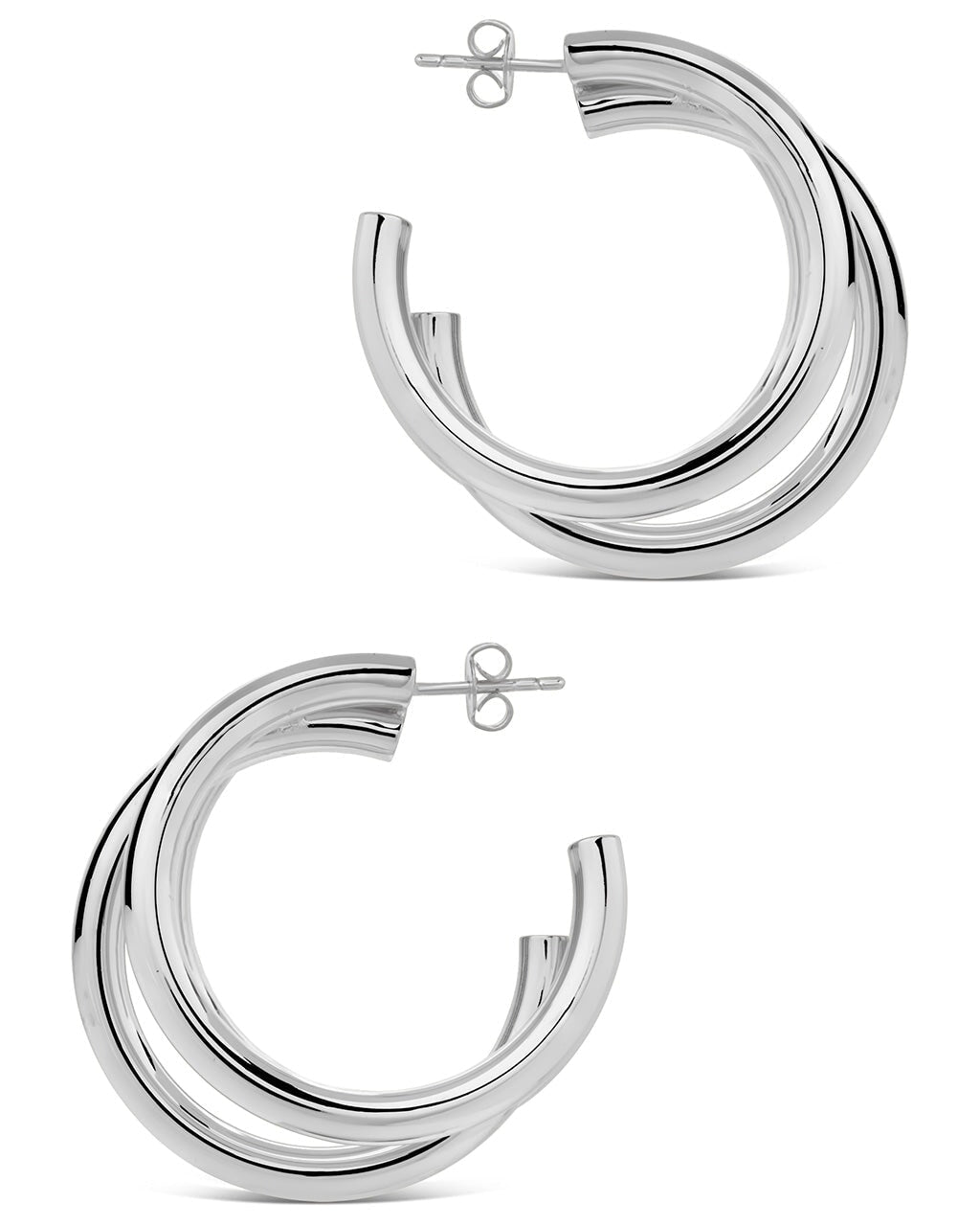 Michaela Triple Hoops Earring Sterling Forever