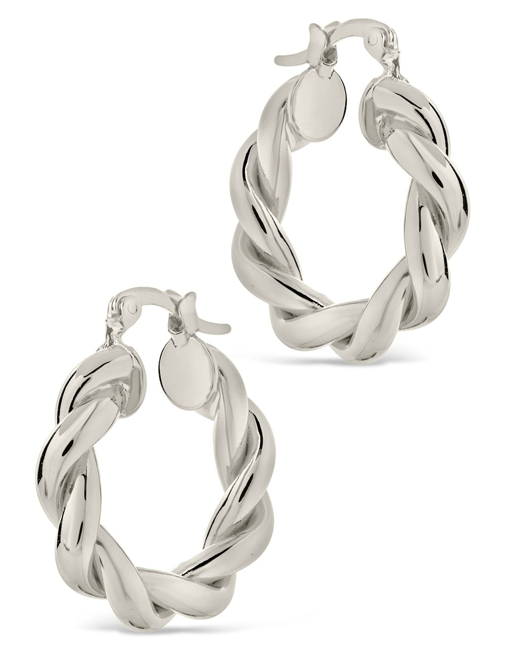Eva Twist Hoops Earring Sterling Forever