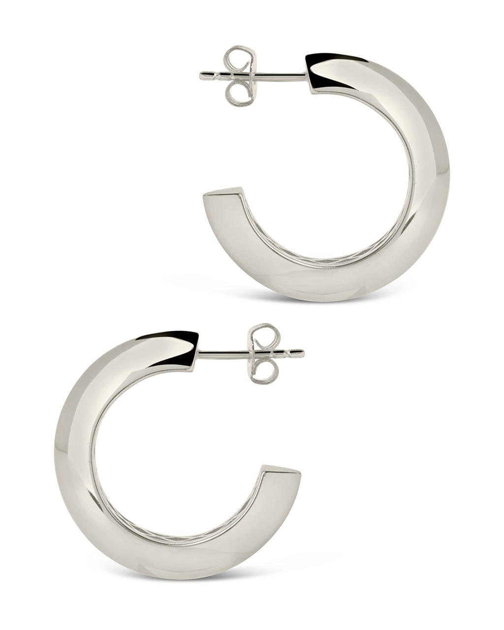 Danika Polished Statement Hoops Earring Sterling Forever