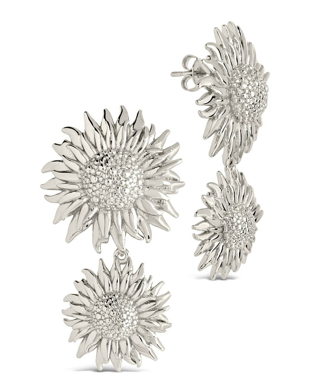 Solaris Drop Studs Earring Sterling Forever Silver 
