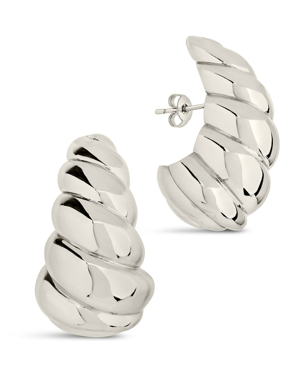 Bobine Studs Earring Sterling Forever Silver