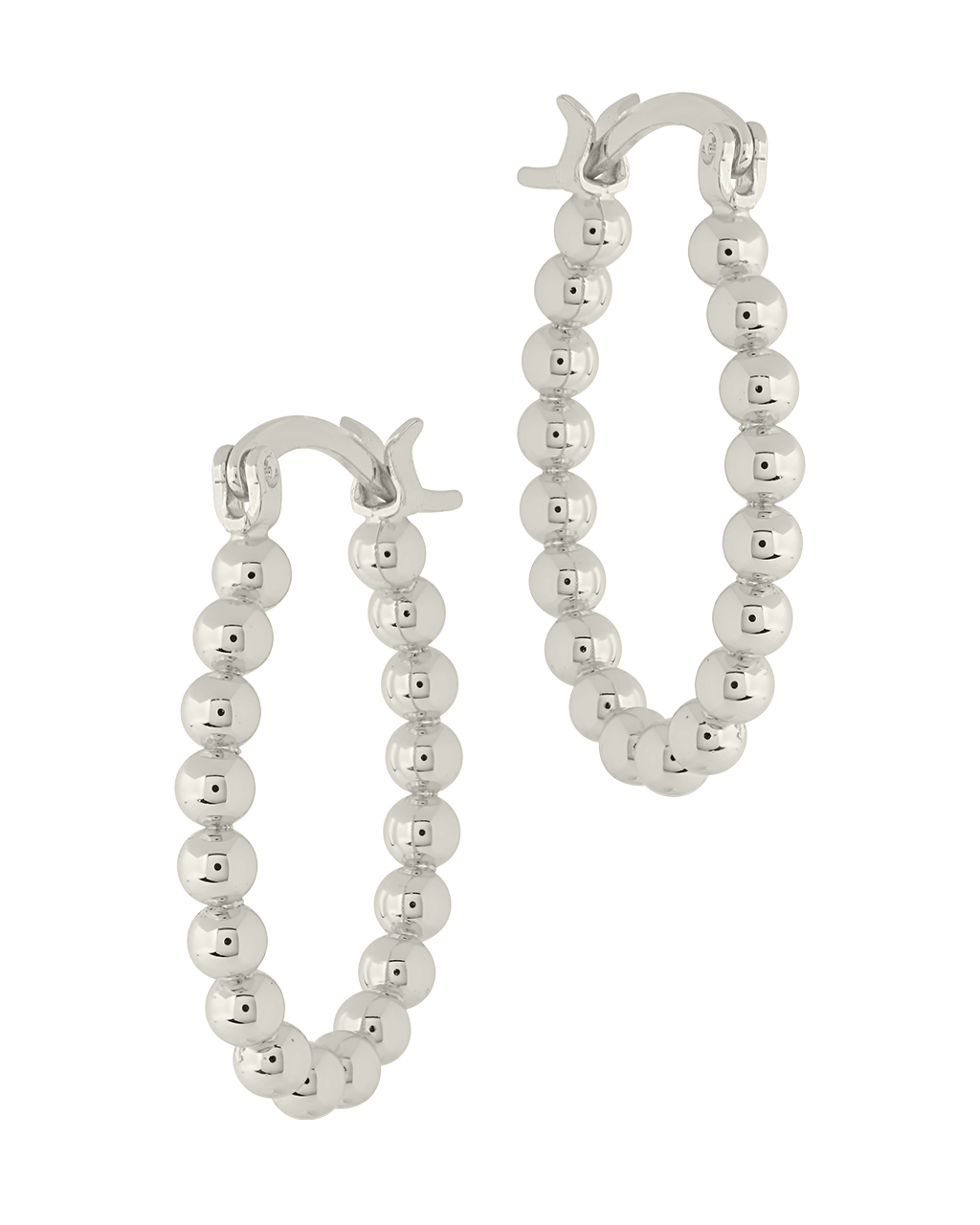 Elongated Bubble Sphere Hoop Earrings