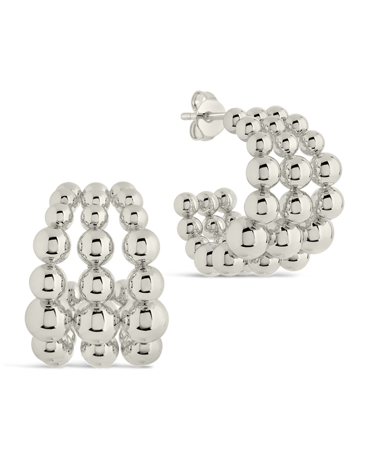 Bubble Sphere Trio Hoop Earrings