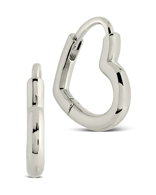 Elle Heart Micro Hoop Earrings