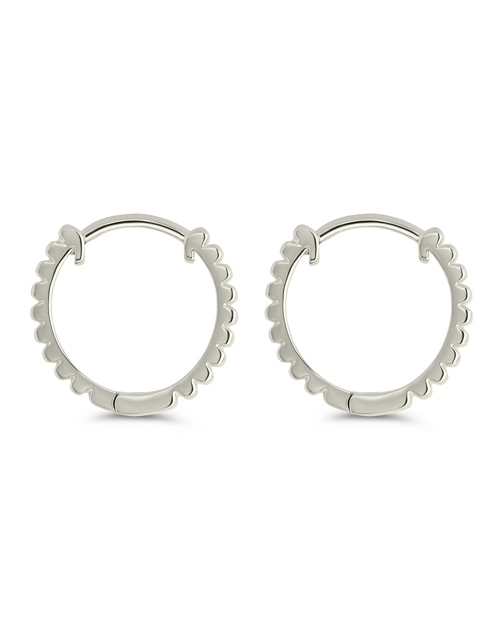 Lila Ribbed Micro Hoop Earrings