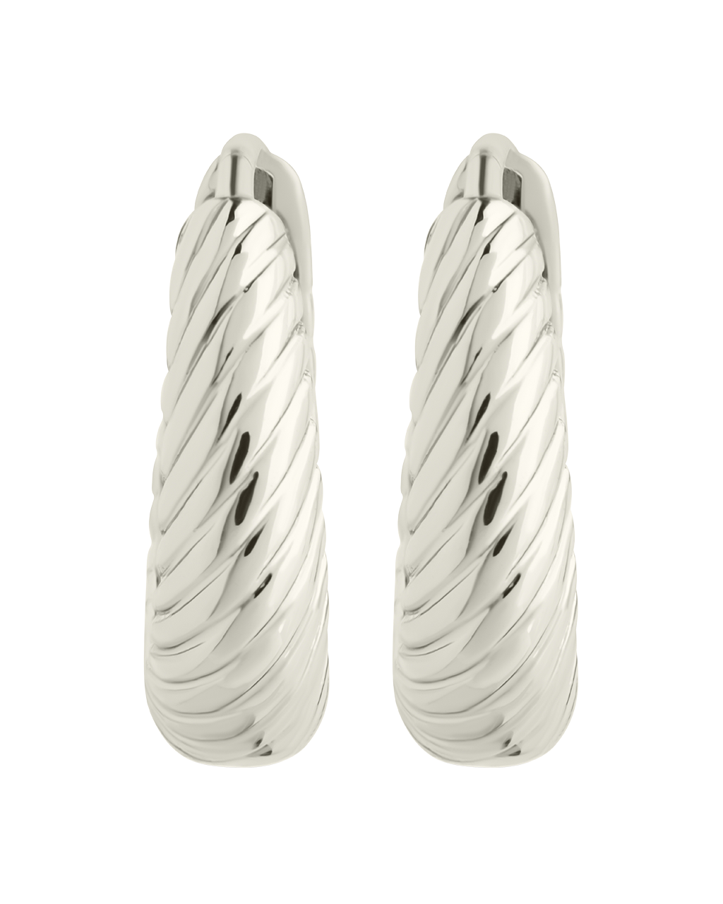 Fairley Oval Textured Micro Hoops