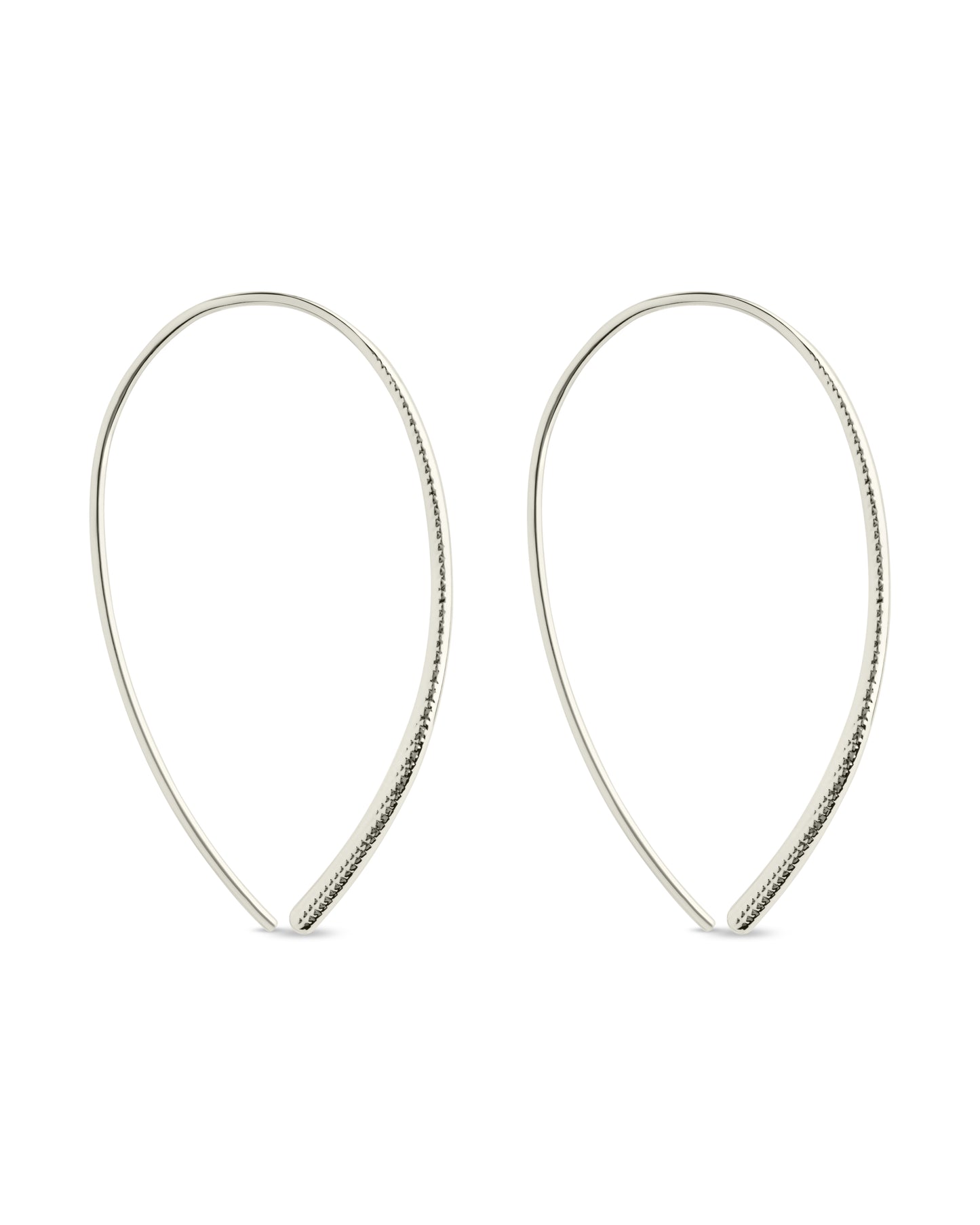 Textured Delicate Threader Hoop Earrings