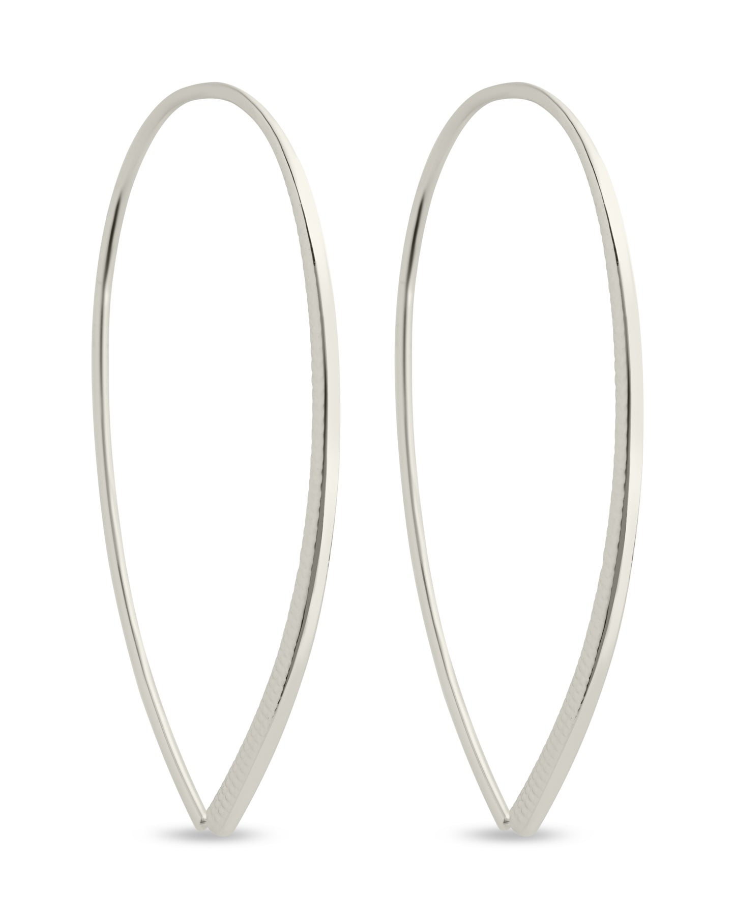 Textured Delicate Threader Hoop Earrings