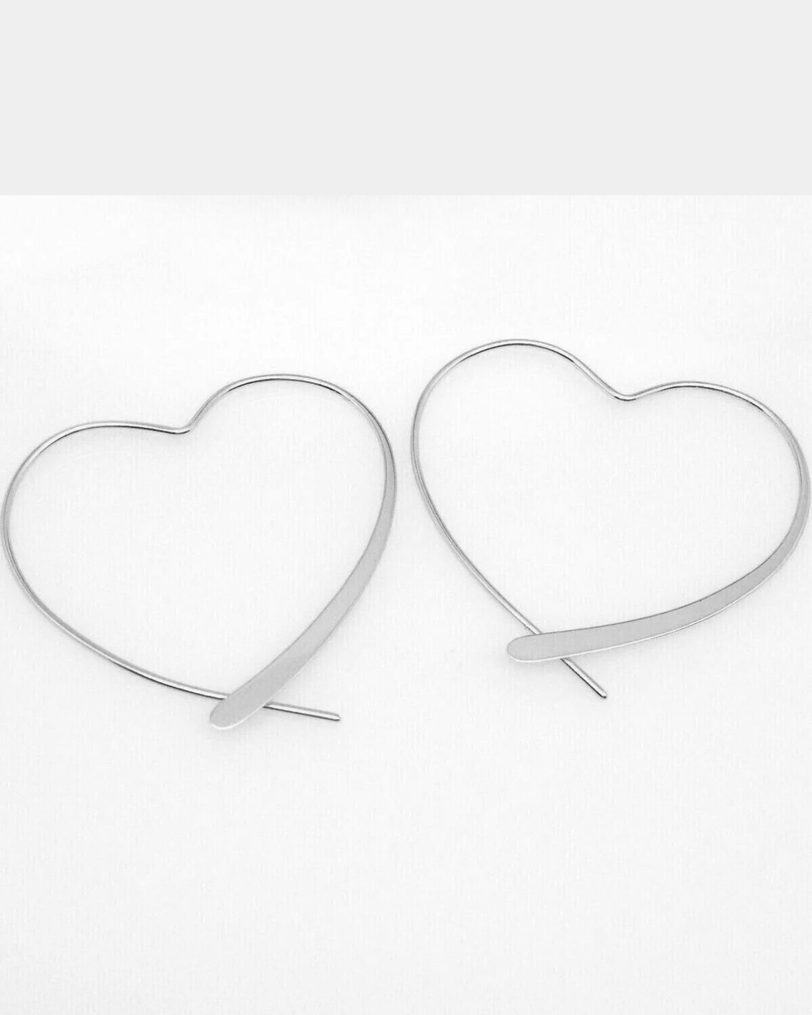 Rorie Heart Threader Hoops