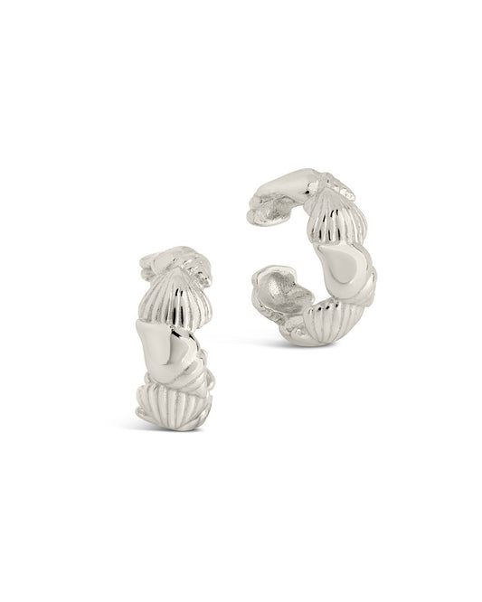 Sterling Silver Cali Shell Ear Cuff Set of 2 Earring Sterling Forever Silver