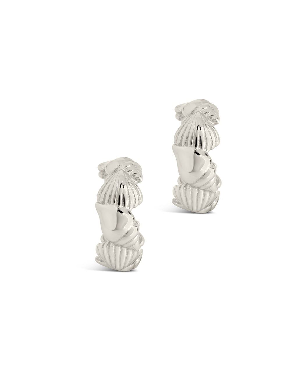 Sterling Silver Cali Shell Ear Cuff Set of 2 Earring Sterling Forever 