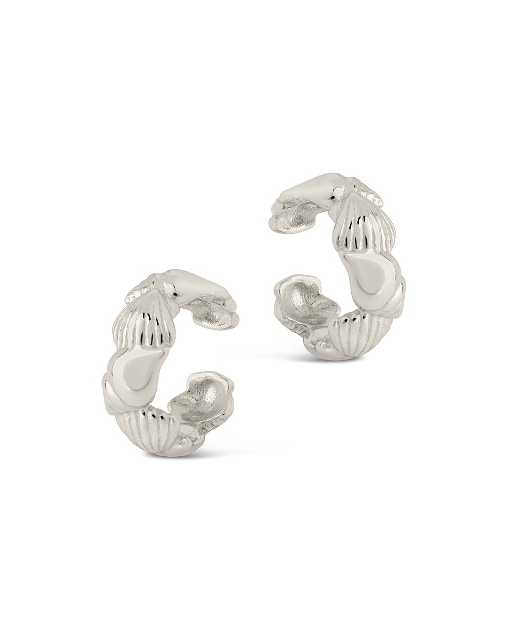 Sterling Silver Cali Shell Ear Cuff Set of 2 Earring Sterling Forever 