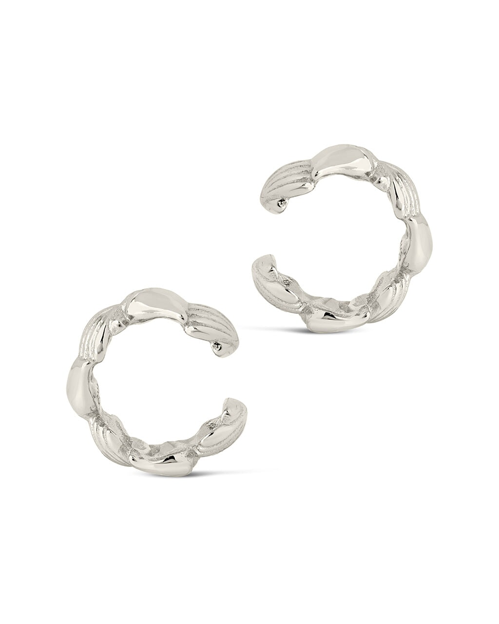 Sterling Silver Cali Shell Ear Cuff Set of 2 Earring Sterling Forever 
