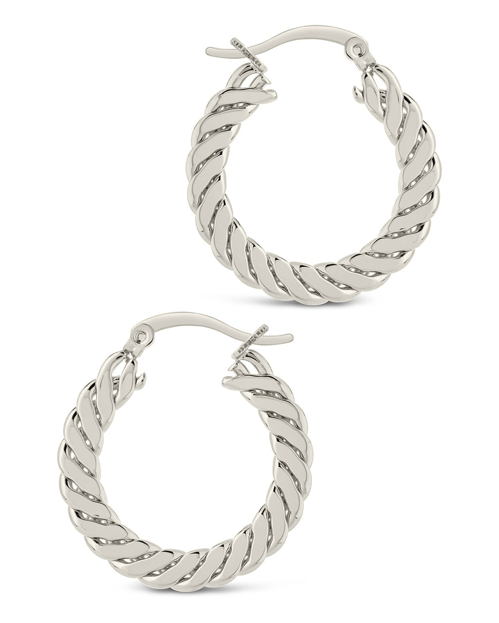 Bree Flat Hoops Earring Sterling Forever