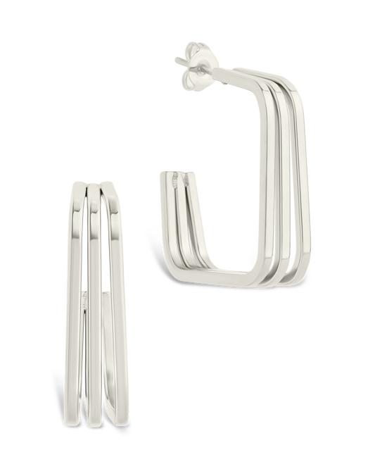 Square Prong Davina Hoop