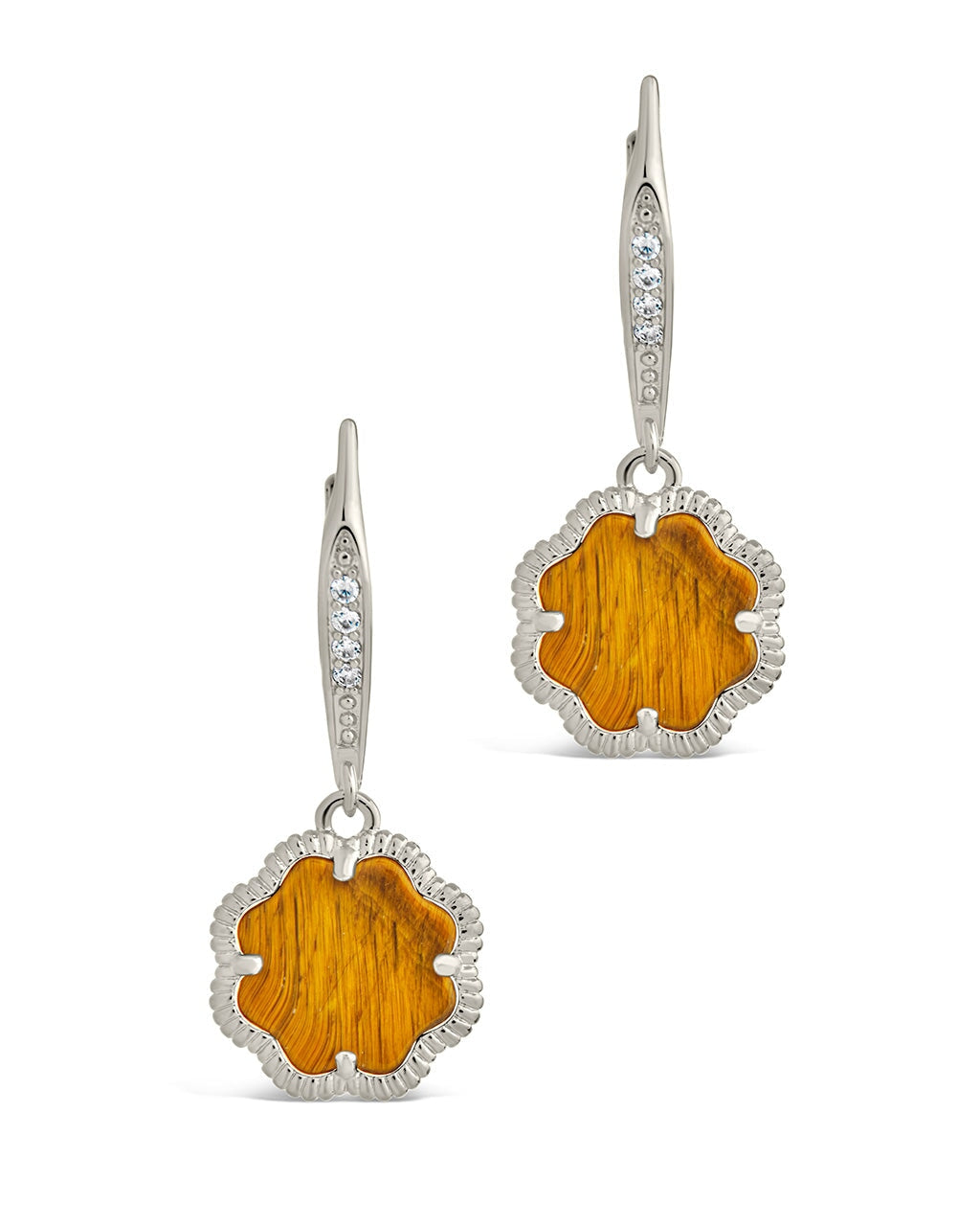 Rose Petal Short Drop Earrings Earring Sterling Forever